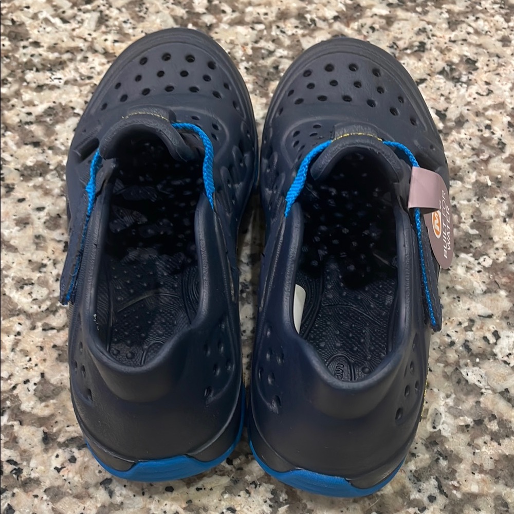 Kids Navy Blue Slip-On Shoes
